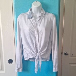 Cloth & Stone TYE DYE Long SLEEVE/ Roll Up Shirt XS